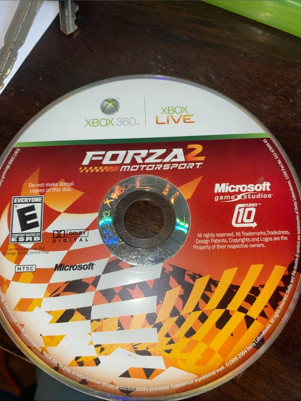 Microsoft Forza Motorsport 2 Xbox 360 Game Disc - Red, Orange, Yellow